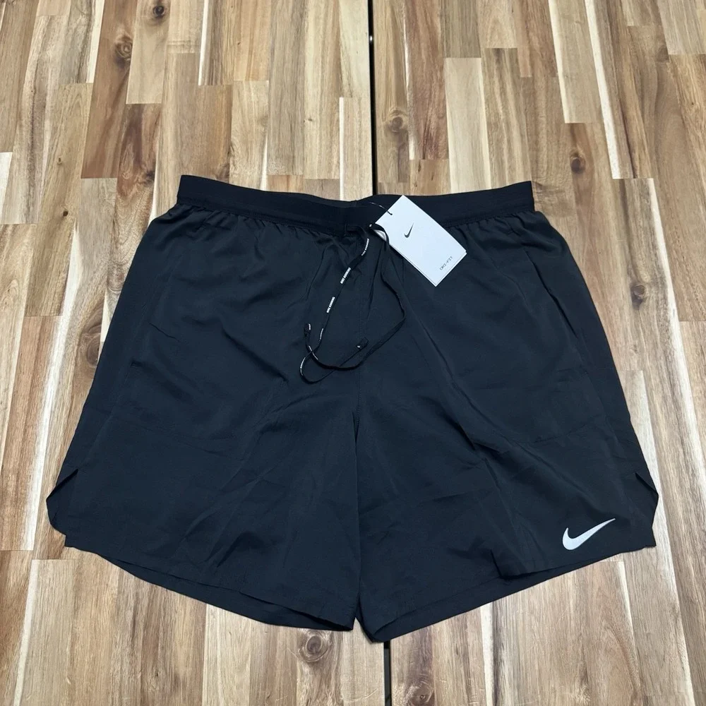 Nike Stride Shorts Mens L Black Lined Running Gym 6